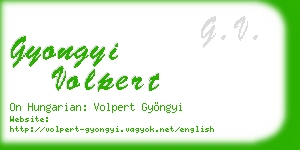 gyongyi volpert business card